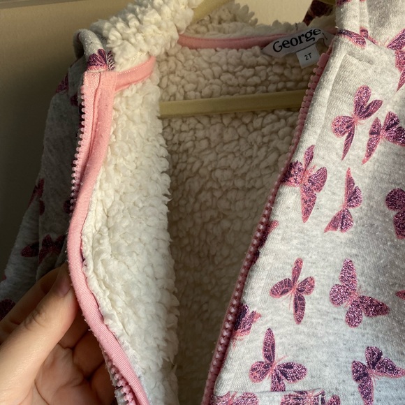 George Sherpa lined butterfly jacket 2T - Picture 3 of 4